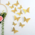12 Pcs/set - 3D Krystal Butterfly Stickers for home decoration, Reading Room , Gift ,Children Birthday Party.