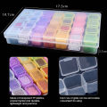 4 Sizes Jewelry Box Organizer Storage Container Plastic Organizer Box with Adjustable Dividers for Beads Art DIY Crafts. 