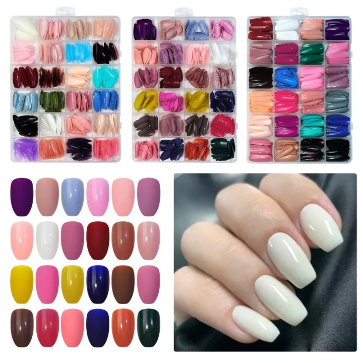 576pcs%20Press%20on%20Nail%20Colorful%20Nails%20Acrylic%20Full%20Cover%20Nail%20Tips%20Ballet%20Wear%20Nail%20Press%20On%20Nails%20With%20Gel%20DIY%20Manicure%20Tool%20-%20Image%202