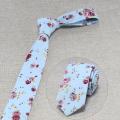 Classic Men Tie Business Flower Printing Necktie for Wedding Party.