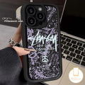 Trendy Brand Stussy Soft Tpu Phone Case Compatible for IPhone 15 13 11 14 12 Pro Max 7Plus XR X XS Max 6 8 15 7 6S Plus SE 2020 Creative Graffiti English Letters Cover.