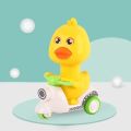 Yellow Duck Motorcycle Child Toy Car Press And Go For Kids. 