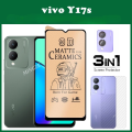 Vivo Y17s 3-in-1 Combo Pack (Full Screen Protector Ceramic Matte +Camera Lens Protector +Back Poly) (Not Glass). 