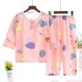 Children's Pajamas Set 2pcs Cartoon Kids Sleepwear Baby Boys Clothes Sleep Suit Summer Cotton Pyjamas Infant Nightwear For Girls.