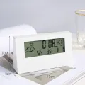 Creative LED Transparent Alarm Clock Luminous Multifunction Alarm Clocks Weather Temperature and Humidity Desktop Ornament Clock. 