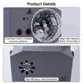 Auoyo DAU-Magic Ball LED Laser Magic Ball Light Party Lights Disco Ball Lights Projection Ambient Lamp Sound Activated LED Strobe Light with Remote Control Stage Strobe Effects for Home Pub Parties.
