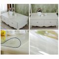 1mm Thick 24 x 48 Clear Vinyl Table Protector Cover Wipeable Easy Heat Resistant Writing Desk Dining - Minimalistic Sophistication. 