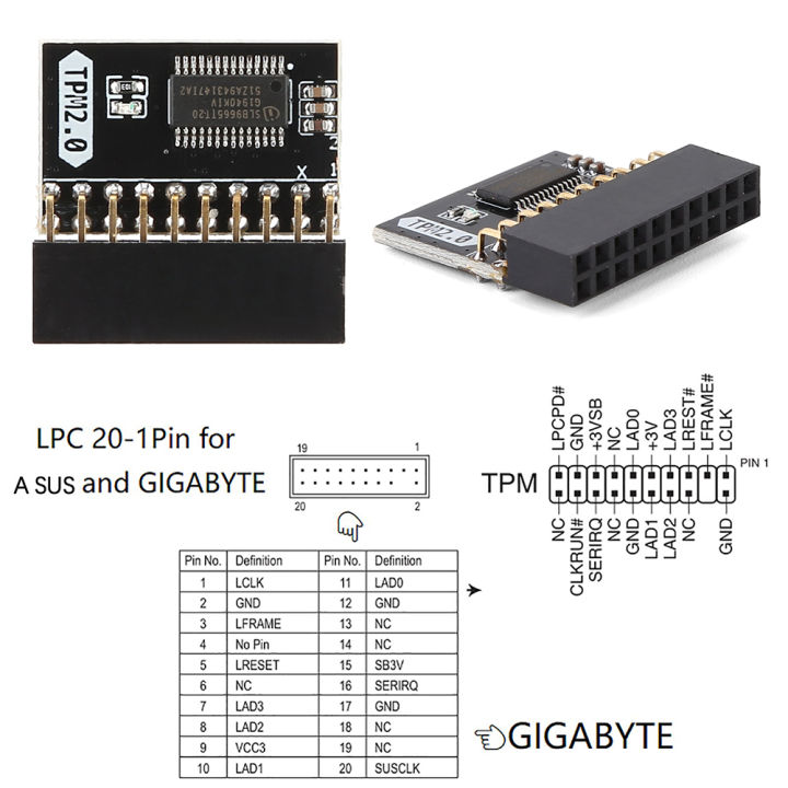 Tpm%202.0%20Encryption%20Security%20Module%20Support%20Version%202.0%20Lpc%2020%20Pin%20Remote%20For%20Motherboard%20For%2011%20-%20Image%205
