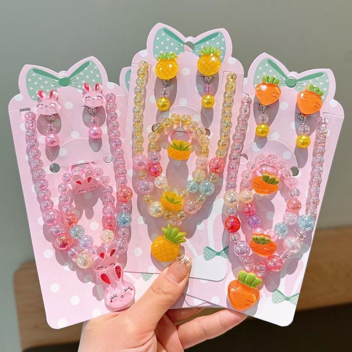 【Top Picks】 Girls' Necklace Children's Fruit Pendant Cartoon