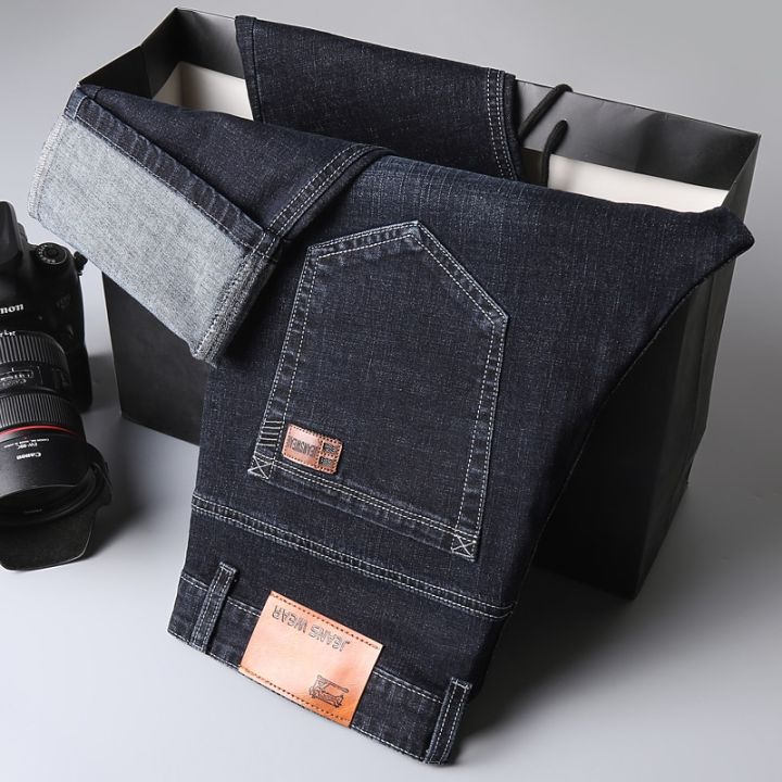 2022%20Cotton%20Men's%20Jeans%20Denim%20Pants%20Brand%20Classic%20Clothes%20Overalls%20Straight%20Trousers%20for%20Men%20Black%20-%20Image%204