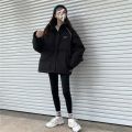 Students Hong Kong Style Thick Trendy Loose Women's Puffer Jacket Coat Cotton-Padded Jacket Winter Korean Style down Anti-Season ins. 