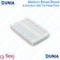 Breadboard Medium Solderless PCB Bread Board Universal Prototype for Test Develop DIY for Arduino (MB102) 8.2X5.4 CM 400 Holes. 