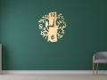 wall Clock Tree Birds Shaped tree with wooden bird Laser Cut Designer Wooden Wall Clock color wooden and family black. 