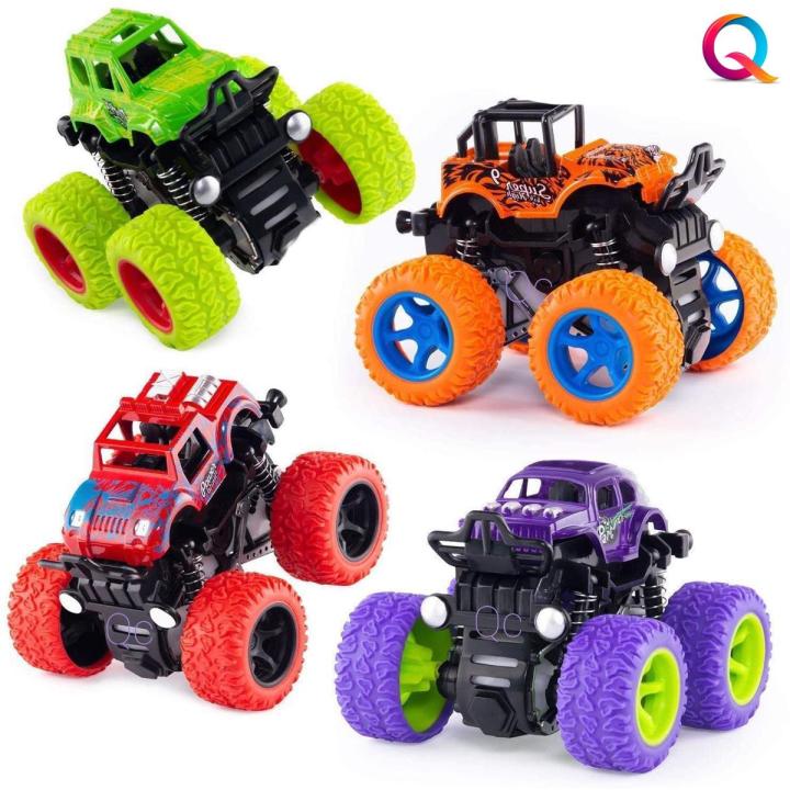 4 Wheel Drive Friction Monster Truck Car With 360° Rotation 1pcs