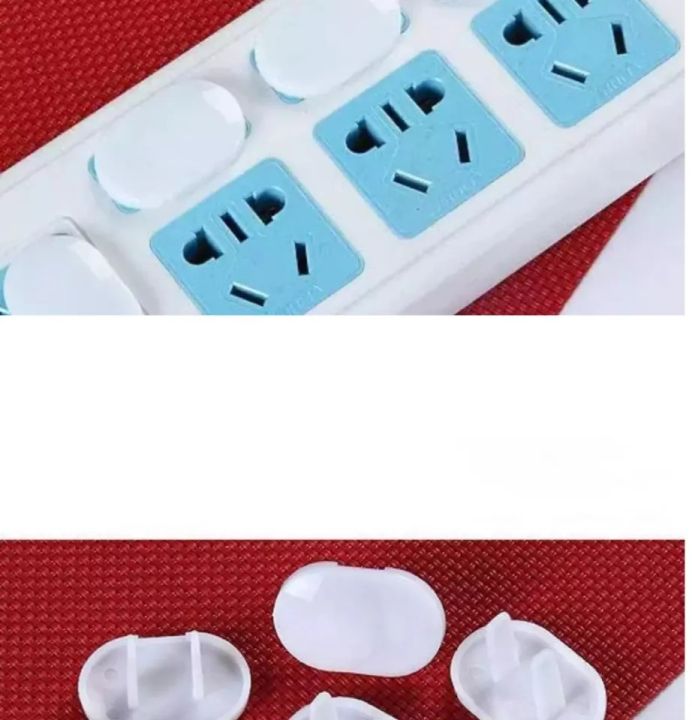 Powerpoint Plug Protection Cover Baby Safety Protector Anti Electric Shock 10 pcs US Power Socket Outlet ...