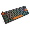 Skyloong GK61 Lite Keyboard Barebone 61 keys 60% Gasket RGB Hot-swappable Wired Mechanical Keyboard DIY Kit - Black.