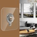 10/2pcs PVC Strong Adhesive Nails Hook Wall Poster Seamless Waterproof Durable Transparent Kitchen Bathroom Screw Hook Hanger.