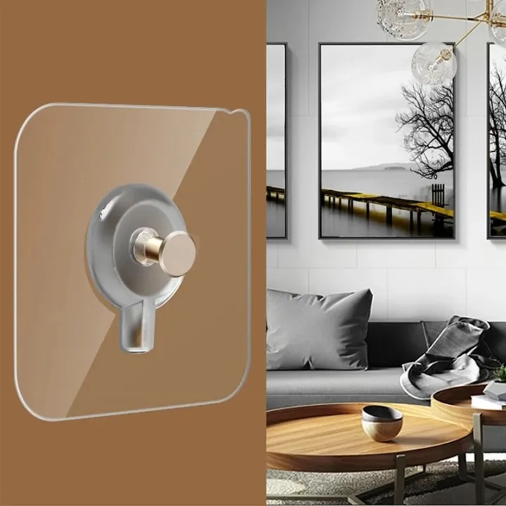 10/2pcs%20PVC%20Strong%20Adhesive%20Nails%20Hook%20Wall%20Poster%20Seamless%20Waterproof%20Durable%20Transparent%20Kitchen%20Bathroom%20Screw%20Hook%20Hanger%20-%20Image%204