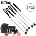 HitTime 5Pcs Camera Lens Cover Cap Holder Strap Lanyard Rope Anti-lost String Nylon Straps For Canon Nikon Sony Olympus Fujifilm. 