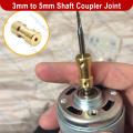 Coupler 5mm To 3mm Universal Motor Shaft Joint Coupling Connector For RC Boat Electric Toy Car 775 DC Motor DIY. 