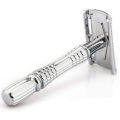 Double Edge Safety Razor Wet Shaving for Men Women with Platinum Blade and Mirrored Travel Case.