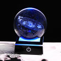 3D Crystsal LED Light Solar System Ball Laser Engraved Planets Glass Sphere Cosmic Model Globe Home Decoration Astronomy Gift. 