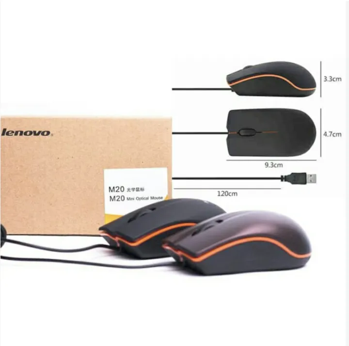Lenovo-Mini-M20%20Wired%20Mouse%201200Dpi%20Optical%20Usb%202.0%20-%20Pro%20Gaming%20Mouse%20Optical%20Mice%20Frosted%20Surface%20For%20Computer%20Pc%20&%20Laptop%20-%20Image%204