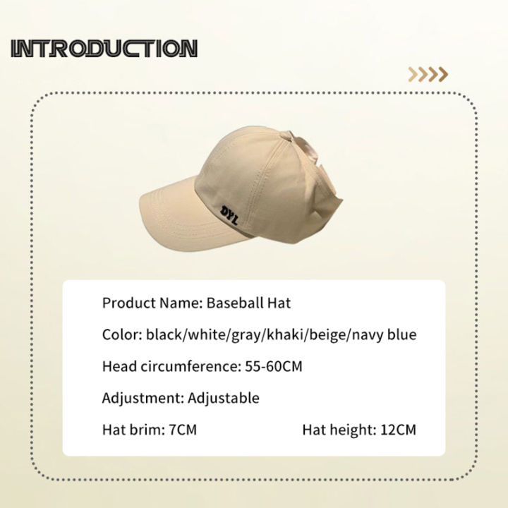 2024%20New%20High%20Ponytail%20Baseball%20Cap%20For%20Women%20Girls%20Summer%20Sports%20Cap%20Fashion%20Casual%20Solid%20Color%20Cap%20Sun%20Hat%20With%20Ponytail%20Hole%20Demoo%20-%20Image%202