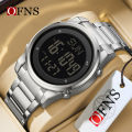 OFNS Metal Electronic Watch LED Display Watch Trend Waterproof Multi functional Men's Watch NS6160-5.