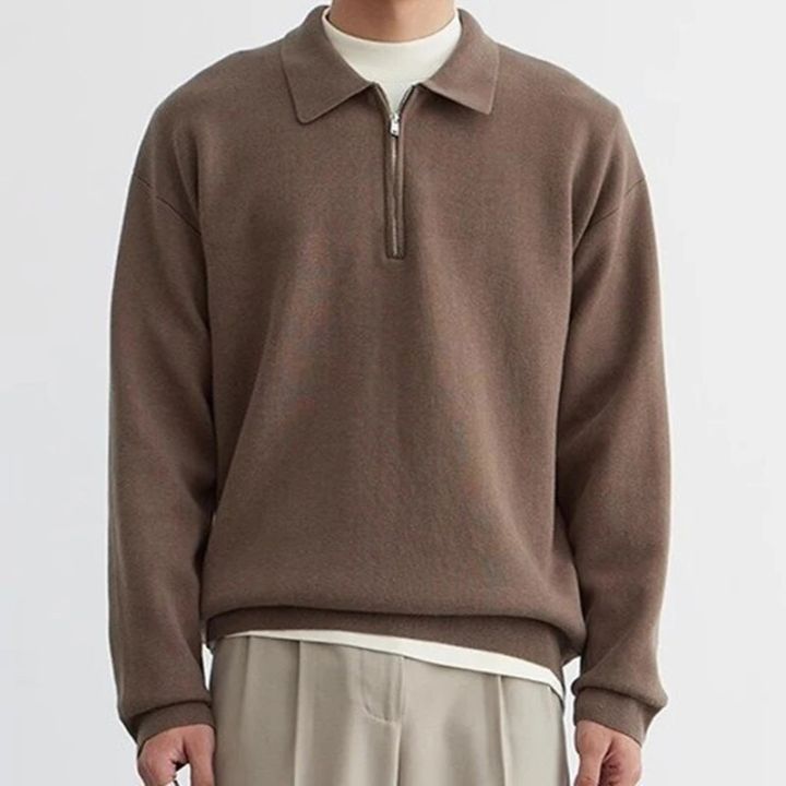 Casual%20Polo%20Collar%20Sweater%20Men%20Autumn%20Long%20Sleeve%20Lapel%20Zipper%20Polo%20Shirts%20For%20Mens%20Clothes%20Fashion%20Solid%20Color%20Knitting%20Jumpers%20-%20Image%202