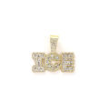 Source manufacturer letter ICE full diamond pendant European and American personality fancy, ancient men's buckle necklace, clothing tide accessories. 