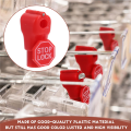 100pcs 6mm Plastic Anti-Theft Locks Unlock Device Retail Shop Supermarket Peg Hook Stop Lock Pegboard Hook Lock. 