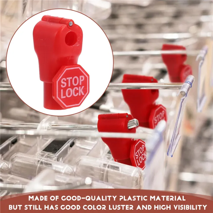100pcs%206mm%20Plastic%20Anti-Theft%20Locks%20Unlock%20Device%20Retail%20Shop%20Supermarket%20Peg%20Hook%20Stop%20Lock%20Pegboard%20Hook%20Lock%20-%20Image%205
