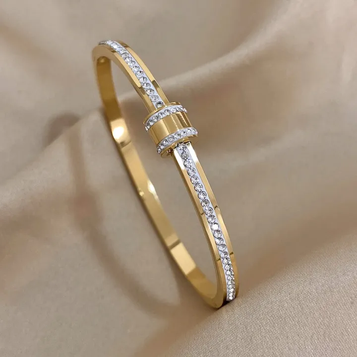 Luxury%20Stainless%20Steel%20Gold%20Color%20Zirconia%20Cylinder%20Bracelets%20Bangles%20for%20Women%20Fashion%20Girls%20Waterproof%20Jewelry%20Gifts%20-%20Image%203