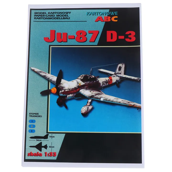Skinye%20%5BReady%20Stock%5D%20Kawayi%20Cute%201:33%20Germany%20Junkers%20Ju-87%20D-3%20Bomber%20Aircraft%20Plane%20DIY%20Paper%20Model%20Kit%20-%20Image%207