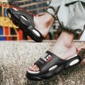 New Letter Men Slides Male Summer Shoes Outside Thick Bottom Flip Flops Comfortable Home Men Slippers Beach Casual Men'S Sandals. 
