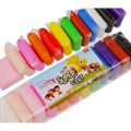 Magic Clay Non Toxic Dough for Kids Play with Plastic Tools (12 Colors) 1 packet. 