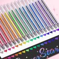 Glitter Gel Pen 1.0mm Metal Glitter Color Ballpoint Pen Paper Cardstock Diary Drawing Marking Coloring DIY Art.