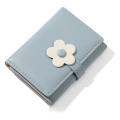 Small Card And Coin Wallet For Girls Printed Wallet For Girls With ID Card Window Cute Three-fold Wallet For Girls Flower Printed Wallet For Girls Women's Cash Bag With Card Coin Compartments. 