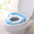 Baby Potty Sitting Ring with Handles Bathroom Trainer Closes tool Cover, Toilet Seat Safe Soft Training Seat. 
