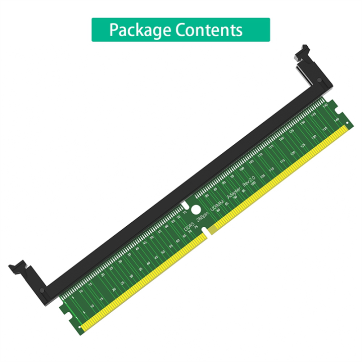 1%20Piece%20DDR5%20U-Dimm%20288pin%20Adapter%20Ddr5%20Memory%20Test%20Protection%20Card%20with%20Short%20Latch%20Green%20-%20Image%203
