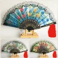 Wedding Party Lace Folding Fan Hand Held Flower Fans gift -1pcs.