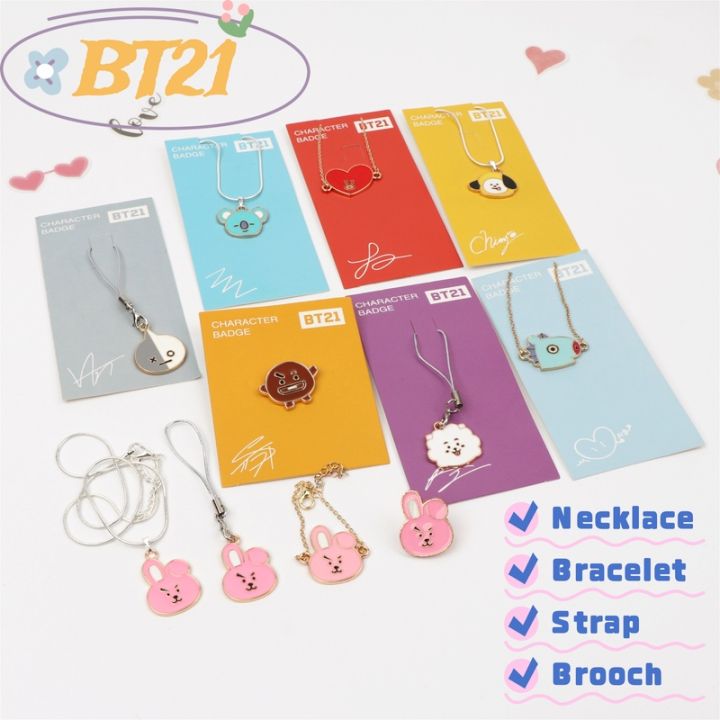 KPOP%20BTS%20BT21%20Cartoon%20Bracelet%20Necklace%20Keychain%20Brooch%20Metal%20Charm%20Phone%20Straps%20-%20Image%202