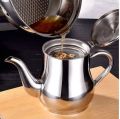 32 Oz 700ml  Big Size Stainless Steel Teapot with Filter Kitchen Oil Filter Pot Liquid Seasoning Container Coffee Holder Tea Kettle Kitchen Cooking. 