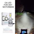C6 LED Headlight H4 for universal bike - 1pcs. 