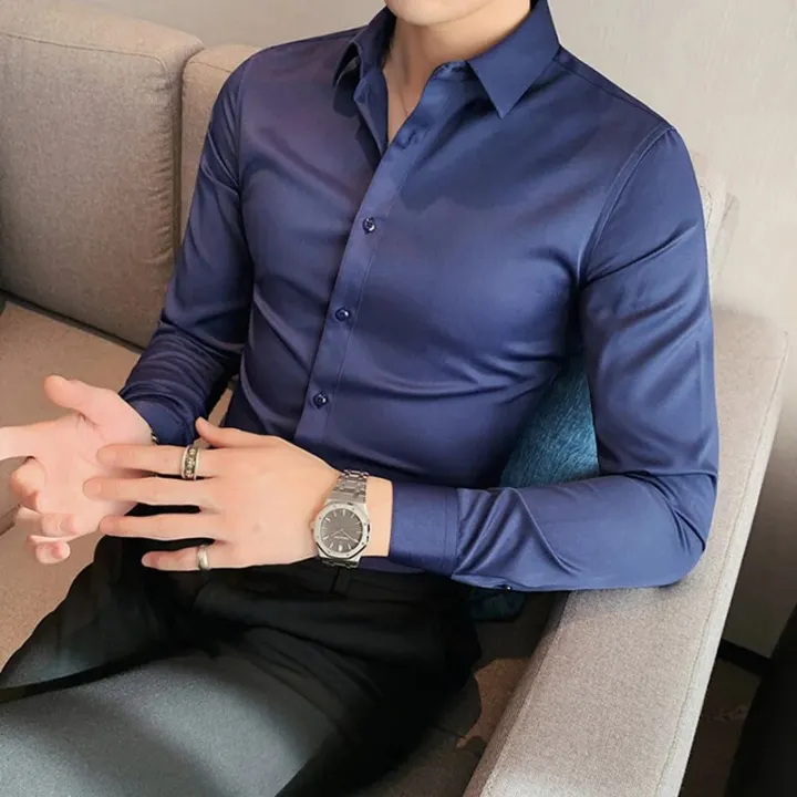 Small%20Asian%20Size%20Fashion%20New%20Classic%20Shirt%20For%20Men%20Slim%20Fit%20Button%20Down%20Long%20Sleeve%20Casual%20White%20Black%20Gray%20Pink%20Male%20Blouse%20-%20Image%205