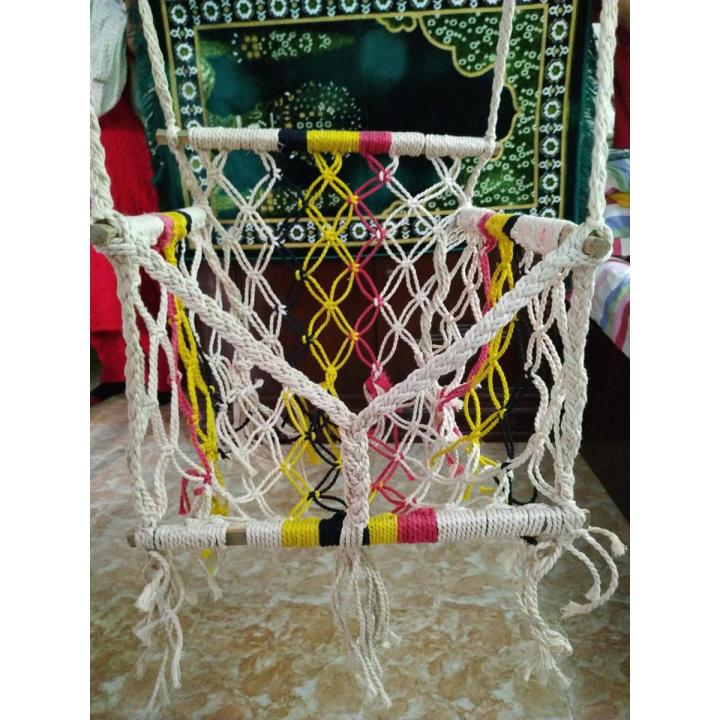 পাটের তৈরি বাচ্চাদের দোলনা Baby Cradle Jute Made Dolna for Babies (আপনার সোনামণির জন্য, Weight Upto 22 Kgs) - dolna