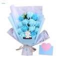 Soap Flower Bouquet bouquet Soap Flower Floral Artificial bouquet Realistic for Home Decor Anniversary Gift Mother's Day Office.