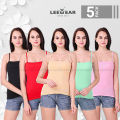5 Pieces LeeWear tank top for women spaghetti strap tank top sleeveless tops for women long tank tops gym tank tops 04_07_05TA21101_Qty05. 