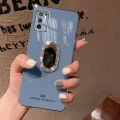 For Xiaomi Redmi Note 10 5G Back Cover + Rhinestone Ring Holder Stand Shiny Plating Square Bumper Girls Phone Case Soft TPU Silicone Shockproof Protective Cover. 